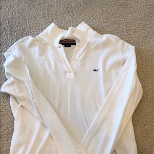 White long sleeve Vineyard Vines polo